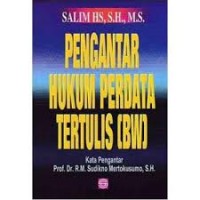 Image of Pengantar hukum perdata tertulis (BW)