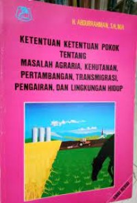 Image of Ketentuan ketentuan pokok tentang masalah agraria
